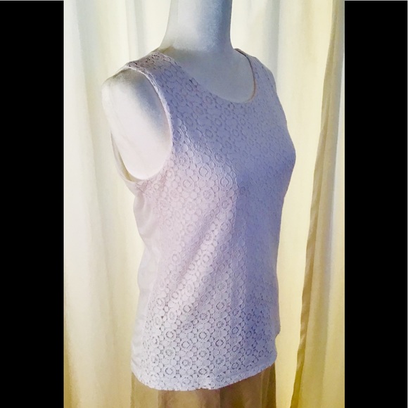 Talbots White Eyelet Front Shell - Picture 7 of 8